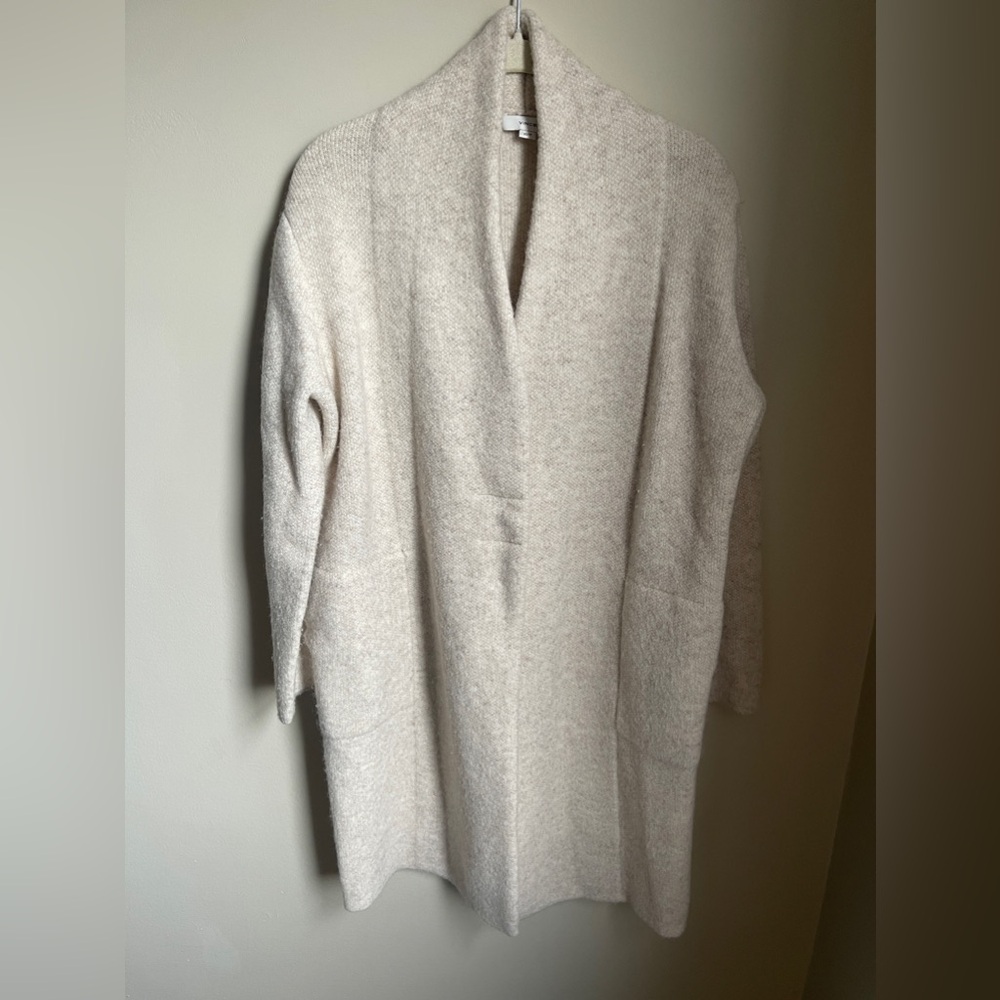 Vince Cream/beige Boucle Wool and Cashmere cardigan  coat size xs